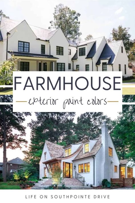 The most popular farmhouse exterior paint colors of 2020. Check out the full list of exterior paint colors for your home! | modern farmhouse paint colors | best farmhouse paint colors | exterior paint colors