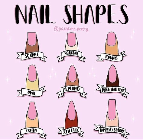 English, Nail Designs, Summer, Press On Nails, Acrylic Nail Types, Types Of Nails Shapes, Different Nail Shapes, Nail Length, Nail Techniques