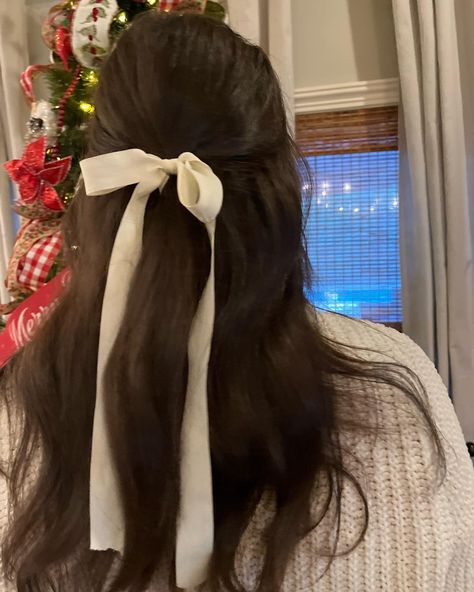 #hair #hairinspo #cutehairideas #hairideas #bowhairstyle #bow #ribboninhair #ribbonhairstyle #girlyhair #girlyhairstyle #winterhairstyle #preppyhair