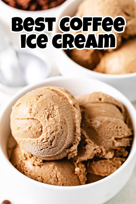 Ice cream in a bowl. Freeze, Sorbet, Home Made Ice Cream, Coffee Ice Cream Recipe, Coffee Ice Cream Recipe Kitchenaid, Ice Cream Maker Recipes, Coffee Ice Cream, Milk Ice Cream, Homemade Ice Cream Recipes