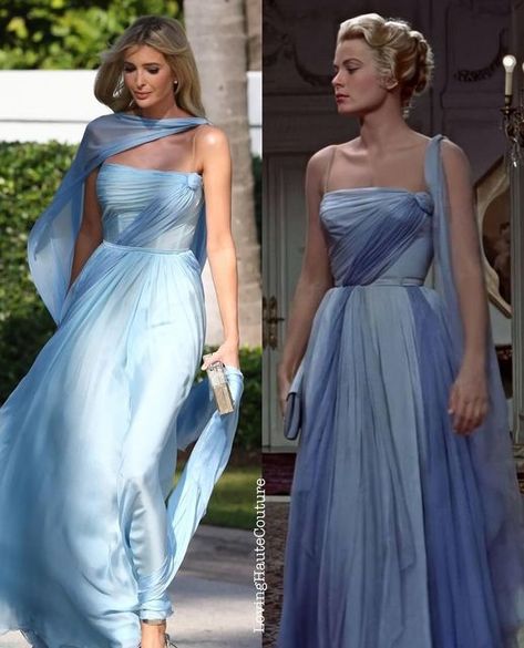 Grace Kelly, Evening Gowns, Haute Couture, Grace Kelly Dresses, Iconic Dresses, Glam Dresses, Blue Runway Dress, Gorgeous Gowns, Blue Gown Dress