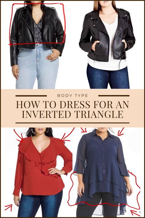 Oftentimes when we’re shopping for a new outfit, heading to the changeroom to try on that beautiful new piece, we find that what looked flattering and elegant on the rack doesn’t sit quite right on our bodies. #50swomensfashion #over50swomensfashion #womensfashionover50olderwomen #fabulousfashionover50 Outfits, Casual, Plus Size Body Shapes, Over 50 Womens Fashion, Clothes For Women, Dress Body Type, Triangle Body Shape Outfits, Curvy Jeans, Triangle Body Shape Fashion