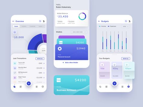 Budget planner app for iOS by Robin Holesinsky on Dribbble Ux Design, Apps, Budget App, Finance App, Budget Planner App, App Design Inspiration, Mobile App Design, App Interface Design, Dashboard