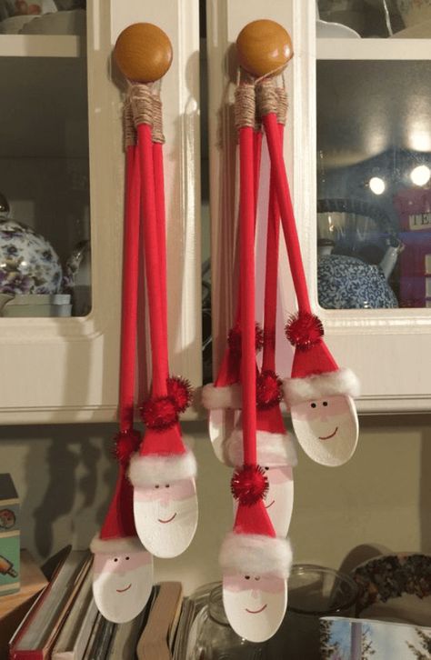 Crafts, Christmas Crafts, Diy, Christmas Crafts To Sell, Dollar Store Christmas Crafts, Christmas Crafts Diy, Christmas Crafts To Make, Spoon Ornaments, Diy Christmas Ornaments