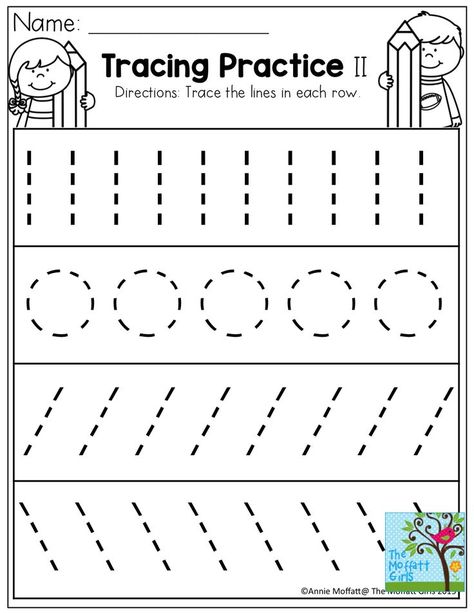 Tracing Practice!  TONS of printable for Pre-K, Kindergarten, 1st Grade, 2nd Grade and 3rd Grade! Worksheets, Pre K, Tracing Worksheets, Tracing Practice Preschool, Prewriting Skills, Alphabet Worksheets, Worksheets For Kids, Pre K Worksheets, Pre Writing Activities