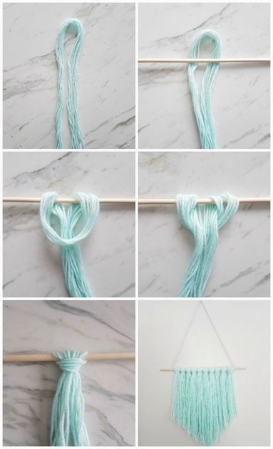 DIY Wall Hanging | Make this amazing yarn wall hanging with this easy to follow tutorial in 15 minutes or less! Click through for the steps and 3 simple materials you need to make it! #artsandcrafts, #kids room decor Diy Crafts, Diy, Diy Projects, Diy Artwork, Crafts, Diy Wall Hanging Yarn, Yarn Wall Hanging, Easy Diy Wall Hanging, Yarn Diy