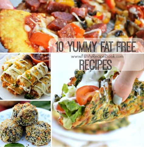 Fat Free Snacks, Fat Free Diet, Fat Free Desserts, Fat Free Recipes, Healthy Low Fat Recipes, Low Fat Snacks, Low Fat Dinner, Baked Buffalo Chicken, Low Carb Tacos