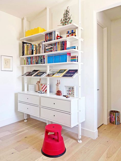 Forget Shoes—This Stylist Has an Entirely Different Use for IKEA’s Closet Shelving Ikea, Home, Ikea Shelving Unit, Ikea Closet, Ikea Shelves, Ikea Living Room, Closet Shelving, Closet Shelves, Storage Spaces