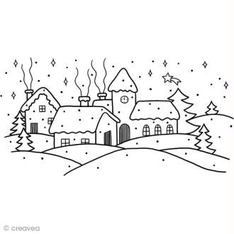 Tampon Noël - Village de Noël - 12 x 6,5 cm Doodle Art, Deco Noel, Pen, Noel, Manualidades, Card Art, Doodle Drawings, Kerst, Christmas Doodles
