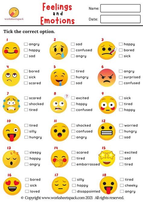 Printable feelings and emotions quiz PDF. Emoji, Ord, Onderwijs, Fle, Free, Emotions, Esl, Learn English, Esl Free
