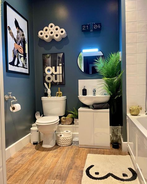 Bathroom decor and ideas @knackeredmavis Design, Home, Home Décor, Wet Bathroom Ideas, Quirky Bathroom Ideas, Unisex Bathroom Ideas, Fun Bathroom Colors, Bathroom Inspo, Bathroom Makeover