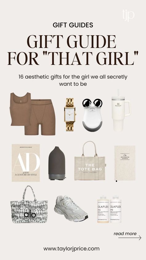 16 Aesthetic gift ideas for That Girl - Christmas 2022 Outfits, Inspiration, Casual, Gift Ideas, Design, Gifts For Women, Gifts For Girls, Luxury Gifts For Her, Cool Gifts For Women