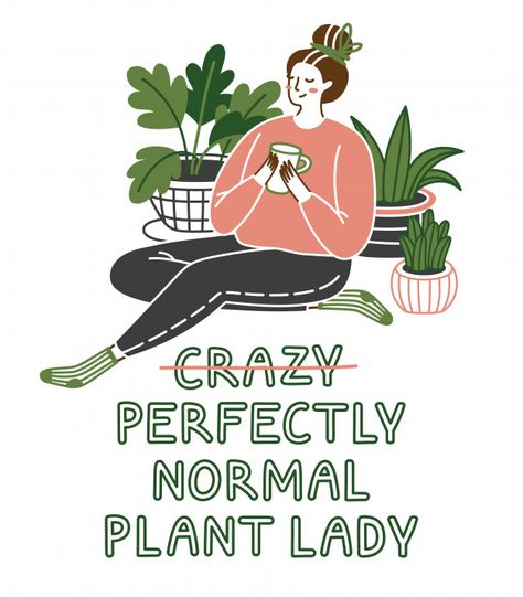 Lady, Illustrators, Digital Illustration, Humour, Plant Mom Aesthetic, Plant Mom, Plant Lady, Plant Puns, Plant Jokes