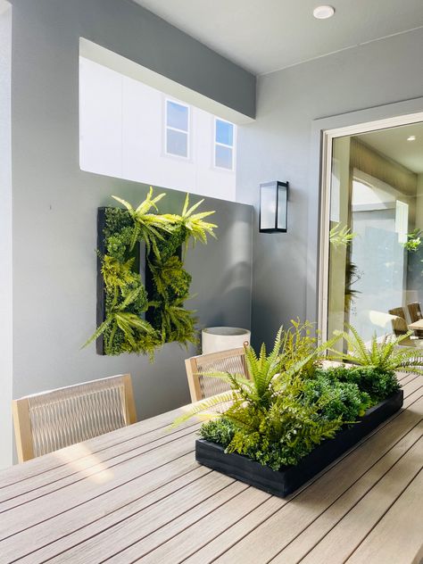 Creating an outdoor space with faux plants. #walldecorideas #fauxplants #patiodesign Interior Garden, Interior, Outdoor, Patio Design, Florida, Design, Gardens, Outdoor Spaces, Home