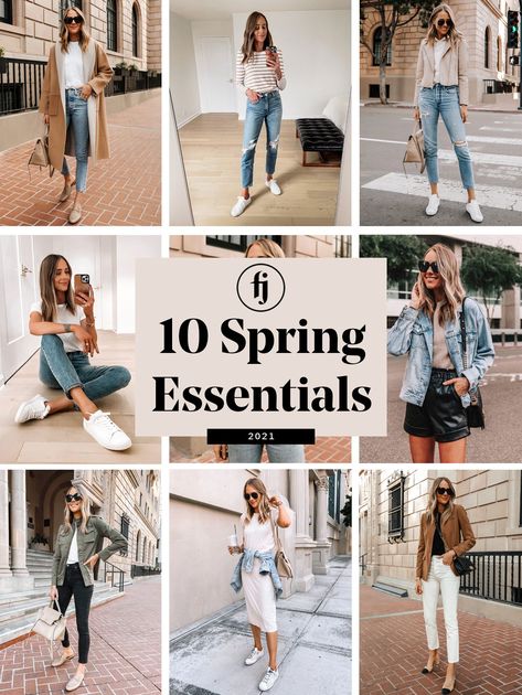 Need a wardrobe refresh for spring? Click to see the top 10 essentials needed for your spring wardrobe this year. Outfits, Tops, Capsule Wardrobe, Spring Capsule Wardrobe, Spring Wardrobe Essentials, Spring Summer Capsule Wardrobe, Summer Wardrobe Essentials, Spring Wardrobe, Spring Trends Outfits