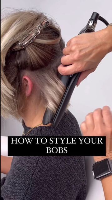 Long Bobs, How To Curl Hair With Flat Iron, How To Curl Hair With Curling Iron, Curls With Straightener, How To Curl Your Hair, Curling Hair With Flat Iron, Curling A Bob Haircut, How To Curl Short Hair, How To Curl Hair