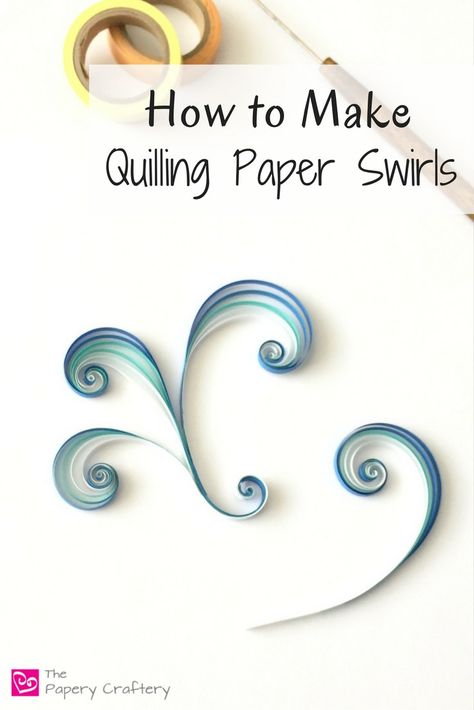 Learn to simple steps on how to make quilling paper swirls, the easiest way to add loads of dynamic elegance to your quilling paper crafts! Quilling, Quilling Techniques, Quilling Tutorial, Origami And Quilling, Quilling Patterns, Fai Da Te, Quilling Craft, Paper Quilling Tutorial, Quilling Flowers