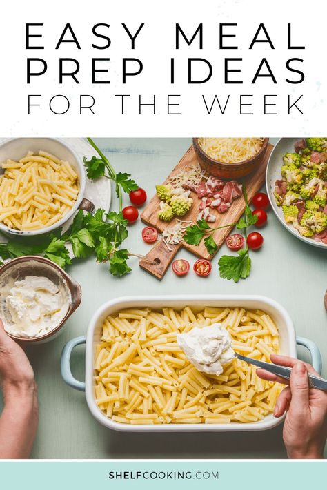 Your life is about to get a lot easier! Use our easy meal prep ideas and get a week's worth of dinners ready over the weekend. Easily pull out the food when you need it without having to spend any time prepping meals during the week! Ideas, Pre Cooked Meals, Plan Ahead Meals, Weekend Meal Prep, Meal Prep Plans, Sunday Dinner Recipes, Easy Freezer Meals, Dinner Meal Prep, Dinner Prep