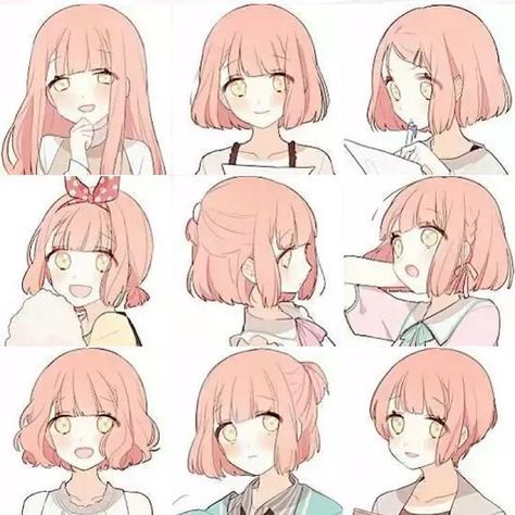 Pose Reference, Drawing Hair, Anime Hair, Manga Hair, How To Draw Hair, Hair Sketch, Drawing Hair Tutorial, Anime Girl Drawings, Girl Drawing