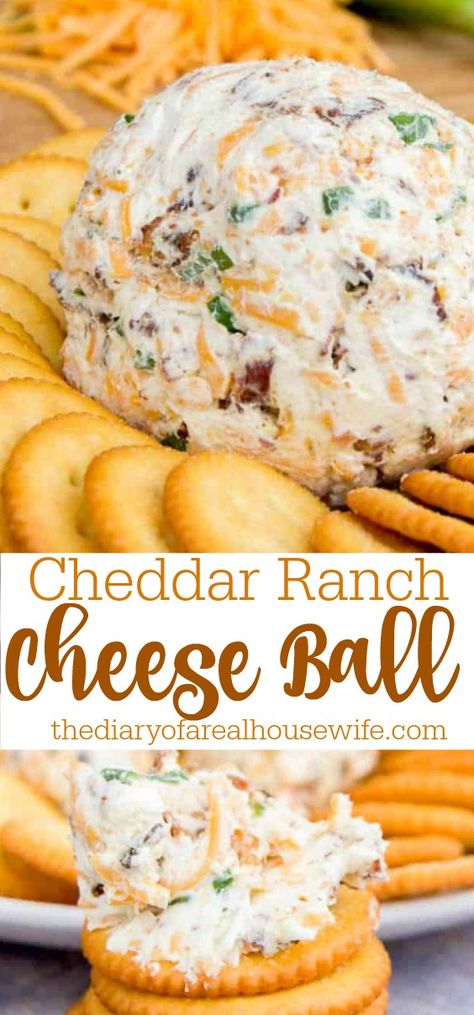 Dessert, Desserts, Bacon Ranch Cheese Ball Recipe, Bacon Ranch Dip, Bacon Ranch Cheeseball, Cheddar Cheese Ball, Bacon Cheddar, Bacon Cheese, Bacon Ranch