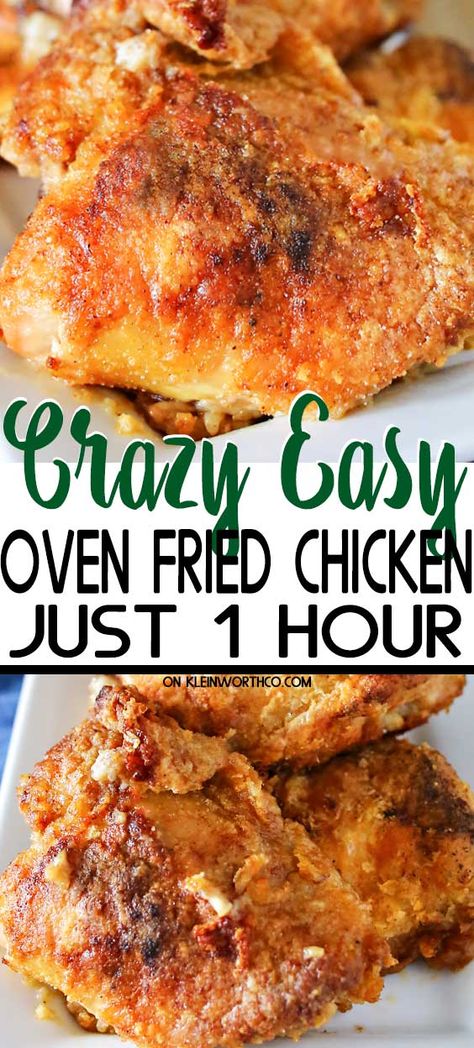Oven Baked Chicken, Easy Oven Fried Chicken, Oven Fried Chicken, Oven Fried Chicken Recipes, Crispy Oven Baked Chicken, Oven Chicken, Oven Chicken Recipes, Baked Chicken Breast, Baked Chicken Legs