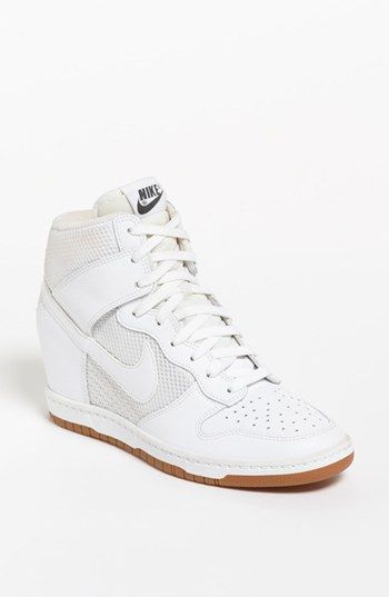 Nike 'Dunk Sky Hi' Wedge Sneaker (Women) available at #Nordstrom Nike, Converse, Nike Outfits, Trainers, Nike Free, Nike Sky Hi, Nike Free Shoes, Nike Wedge Sneakers, Nike High Tops