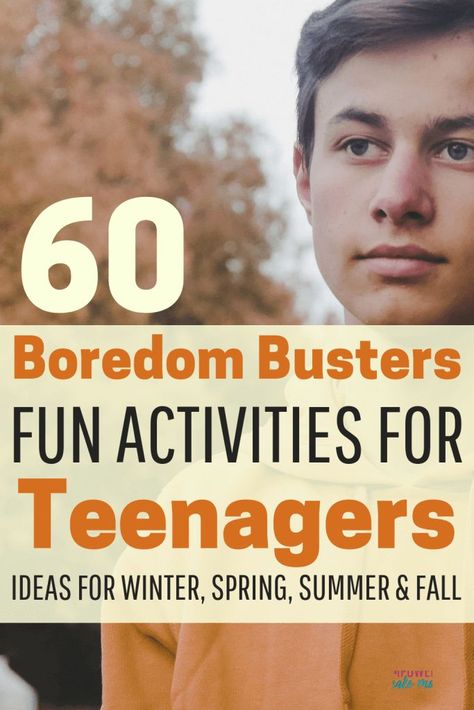 Boredom busters for teenagers. These awesome activities will give your teen things to do alone or with a group of friends. Get tips to help your teens make a bucket list to keep them busy winter, summer, spring, and fall. #teenagers, #boredombusters Friends, Fun Activites For Teens, Teen Activities, Summer Activities For Teens, Boredom Busters, Activities For Teens, Fun Activities, Summer Activities For Kids, Activities For Boys