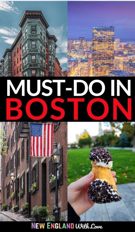 Make your first trip to Boston a memorable one with our essential guide to the city's must-see attractions. Wander the cobblestone streets of the North End, immerse yourself in history along the Freedom Trail, and catch a panoramic view from the Prudential Center. Sample clam chowder, visit the iconic Quincy Market, and explore the Boston Harbor. Our list ensures you'll experience the rich culture, history, and vitality that make Boston a beloved city Rv, Boston, Boston Tourist Attractions, Boston Travel, Boston Attractions, New England Road Trip, Boston Tour, Rhode Island Travel, Boston Things To Do