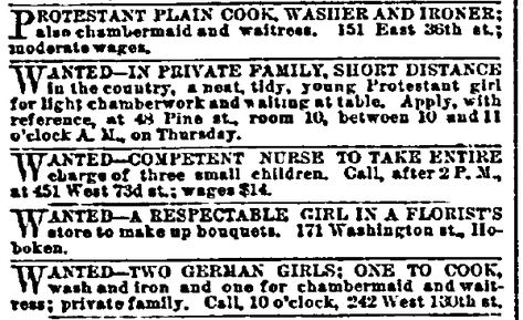 new-york-herald-newspaper-1001-1885-help-wanted-female-ads Help Wanted Ads, Wanted Ads, Household Help, Working Women, Historical Newspaper, Help Wanted, Employment Opportunities, University Of Miami, Find Work