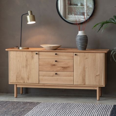 Home Décor, Interior, Ikea, Dining Room, Sideboard, Solid Oak Sideboard, Oak Sideboard, Sideboard Cabinet, Side Table With Drawer