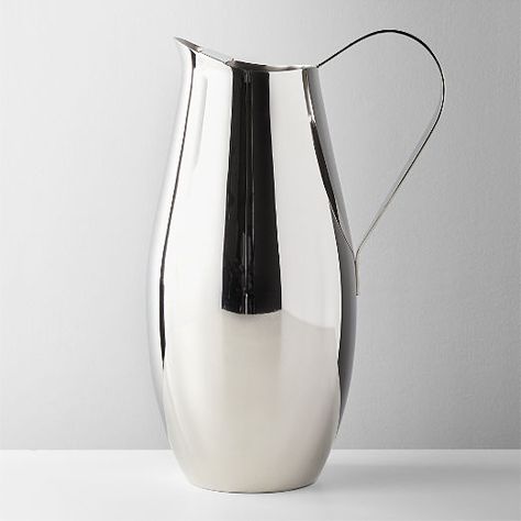Unique Pitchers and Drink Dispensers | CB2 Decoration, Stainless Steel, Black Flatware, Modern Pitchers, Glass Marbles, Flatware Set, Gold Flatware, Glass Jug, Glass Decanter