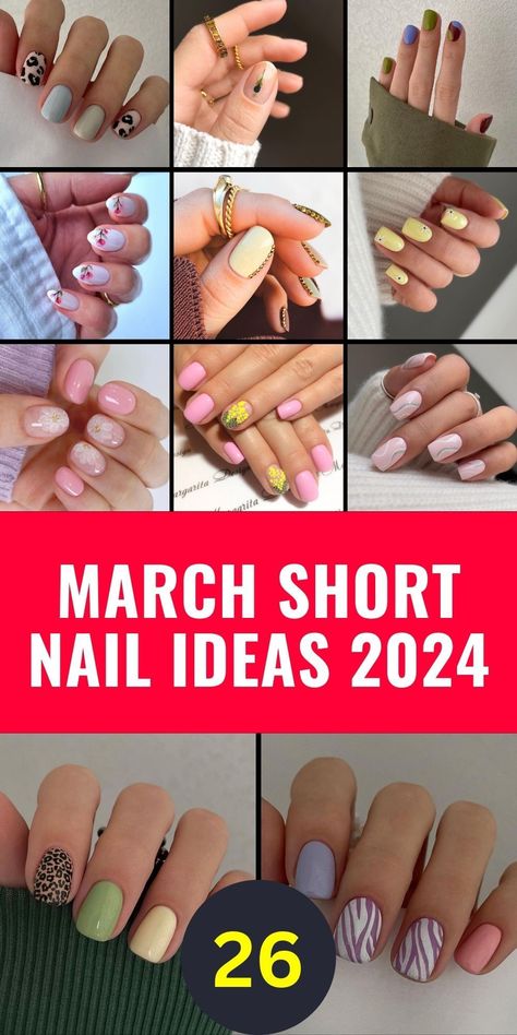 Revamp your style with these trendy march nails short 2024 ideas! Our Spring collection is bursting with colors 2024, from delicate pastels to bold and bright. Find your perfect match among our gel and acrylic options, and flaunt your fashionable square or short nails all season long! Nail Art Designs, Pastel, Accent Nails, Spring Nail Trends, Spring Nail Colors, Summer Nail Colors, Spring Gel Nails Ideas, New Nail Trends, Nail Color Trends