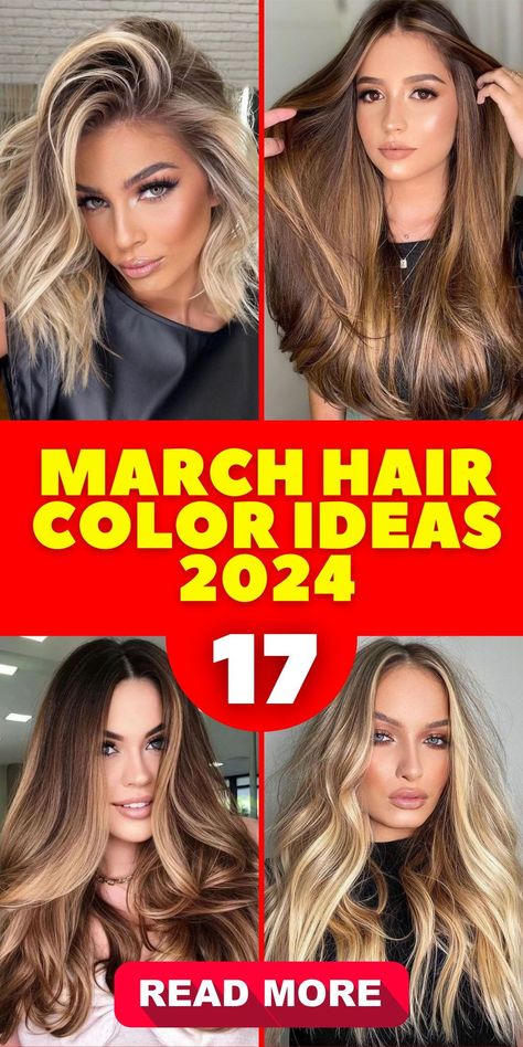 Explore a world of creativity with our March hair color ideas 2024. Whether you're a brunette, blonde, or have dark hair, we have stunning options for a vibrant spring transformation. From bold pink and purple to subtle light brown and red hues, our collection is perfect for short, curly, or black hair. Discover the beauty of March balayage and order your favorite shades at affordable prices today. New Hair, Balayage, What Hair Color Is Best For Me, Hair Color For Spring, Hair Color For Fair Skin, Hair Color For Warm Skin Tones, Good Hair Colors, Spring Hair Color Trends, Spring Hair Colors