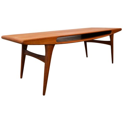 Danish Modern Smile Coffee Table | From a unique collection of antique and modern coffee and cocktail tables at https://www.1stdibs.com/furniture/tables/coffee-tables-cocktail-tables/ Coffee Tables, Diy, Design, Danish Modern, Mid Century Coffee Table, Teak Coffee Table, Danish Coffee Table, Mid Century Modern Furniture, Table Furniture
