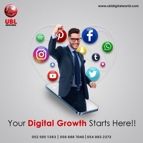 UBL Digital World focuses solely on developing advanced digital solutions to boost the performance and growth of your company in the digital space. . . . Our expertise is offered in all kinds of marketing services including: ✔ Search Engine Optimization ✔ Search Engine Marketing ✔ Social Media optimization ✔ Email Marketing ✔ Social Media Marketing 𝙂𝙚𝙩 𝙞𝙣 𝙩𝙤𝙪𝙘𝙝 𝙬𝙞𝙩𝙝 𝙪𝙨 𝙩𝙤𝙙𝙖𝙮 𝙛𝙤𝙧 𝙢𝙤𝙧𝙚 𝙞𝙣𝙛𝙤𝙧𝙢𝙖𝙩𝙞𝙤𝙣. 🌐 www.ubldigitalworld.com 📞 +971 54 7381790, Marketing Services, Digital Marketing Agency, Digital Marketing Company, Digital Marketing Services, Marketing, Social Media Marketing Agency, Best Digital Marketing Company, Social Media Services, Social Media Marketing Services