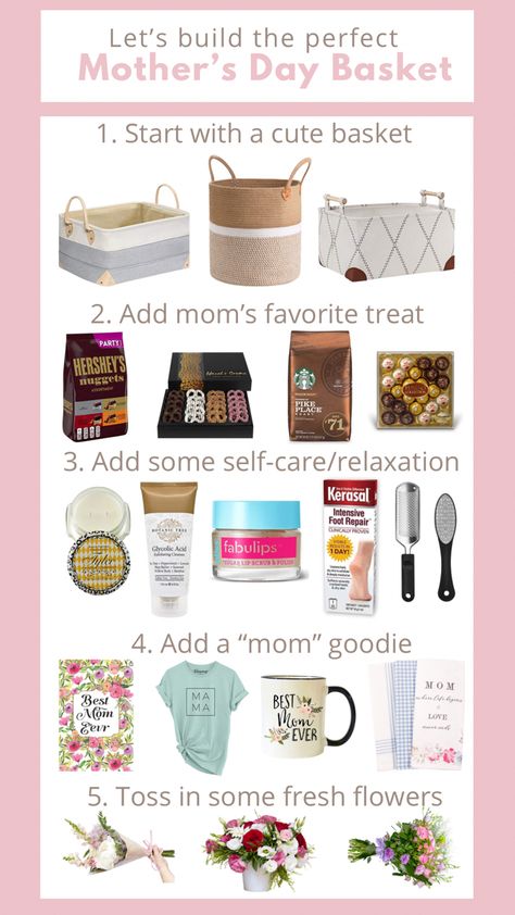 Homemade Gifts For Mom, Mom Gift Basket, New Mom Gift Basket, Cheap Mothers Day Gifts, Homemade Mothers Day Gifts, Gifts For Mums, Gifts For Your Mom, Diy Mothers Day Gifts, Gifts For Mothers Day