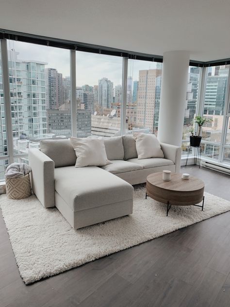 Downtown apartment Design, Interior, Downtown Apartment Decor, Downtown Apartment, Seattle Apartment, Condo Bedroom, Apartment Decorating Living, Chicago Apartment, Apartment Outside