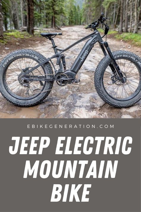 Jeep Fat Tire Electric Mountain Bike Electric, E Bike Battery, Bike Accessories Diy, Best Electric Bikes, Off Road Bikes, Best E Bike, Lowrider Bicycle, Electric Mountain Bike, Bike