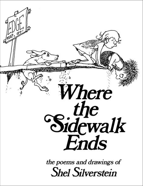 29 Books Every '90s Kid Will Immediately Recognize Reading, Shel Silverstein Poems, Shel Silverstein Books, The Giving Tree, Silverstein Poems, Collection Of Poems, Where The Sidewalk Ends, Literature, Banned Books
