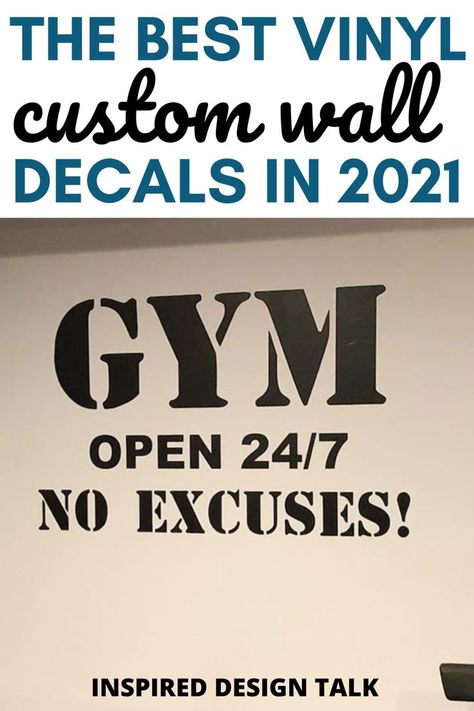 Ideas, Gym, Fitness, Motivation, Wall Decals, Vinyl Wall, Wall Vinyl Decor, Wall Quotes Decals, Inspirational Wall Decals