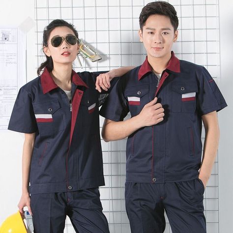 Fashionable Work Clothes Working Security Work Wear Safety Uniforms Workwear Workplace : Factory. Style : Suit. Material : Cotton. Feature : Flame Retardant, Anti-Wrinkle, Anti-Static, Disposable, Rip-Stop, Quick Dry. Gender : Unisex. Structure : Horse Collar. Accessories : Label. Season : Four Season. Applicable : Maintenance Man. Size : 175/96A. Keywords : Professional Work Coverallsuit. Keyword Name : Safety Workwear Uniforms. Product Name : Industrial Uniform. New Style : Work Uniform. Produ Lady, Safety Workwear, Safety Clothing, Men's Uniforms, Work Uniforms, Men In Uniform, Suit Shirts, Uniform Design, Company Uniform