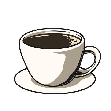 A cup of coffee vector | Premium Vector #Freepik #vector #food #coffee #black #tea Coffee, Mugs, Tea, Cup, Coffee Vector, Black Coffee, Coffee Cups, Tea Cups