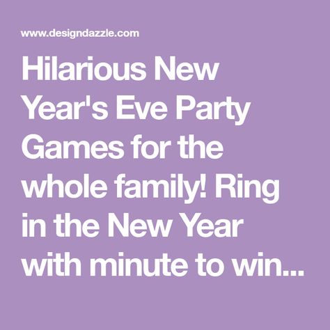 Hilarious New Year's Eve Party Games for the whole family! Ring in the New Year with minute to win it games! #newyearseveparty New Years Eve Games, Party Games, New Years Party, New Years Eve Party, Minute To Win It Games, New Years Eve, New Year’s Eve, Minute To Win It, Party Time