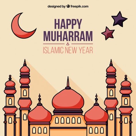 Happy muharram background Free Vector | Free Vector #Freepik #freevector #background #new-year #islamic #wallpaper Writing, Happy Muharram, Islamic New Year, Muharram Wishes, Wishes Images, Greeting Cards