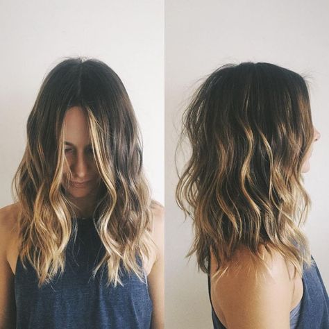 Wavy Lob With Choppy Ends Layered Haircuts, Thick Wavy Hair, Haircuts For Wavy Hair, Thick Curly Hair, Mid Length Hair With Layers, Midlength Haircuts, Thick Hair Styles, Hair Lengths, Layered Hair