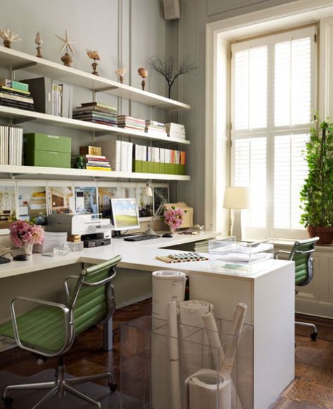 home office-like how there is a separation that makes for extra space and separates the two spaces. Home Office Design, Ikea, Industrial, Home Office, Office Workspace, Home Office Space, Office Decor, Office Design, Small Office