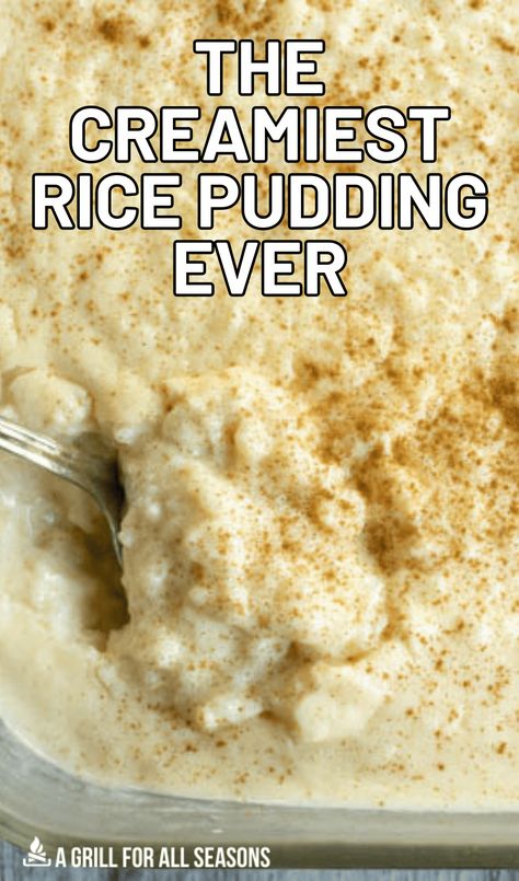 Flan, Pudding, Dessert, Risotto, Mousse, Couscous, Desserts, Creamiest Rice Pudding Recipe, Old Fashioned Rice Pudding