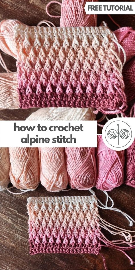 Crochet, Amigurumi Patterns, Crochet Stitches Chart, Loom Knitting Stitches, Crochet Blanket Variegated Yarn, Crochet Quilt Pattern, Knitting Stitches, Crochet Stitches For Blankets, Free Crochet Afghan Patterns