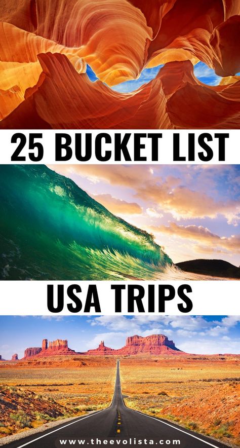 Epic USA Bucket List Trip Ideas | Best USA Road Trips | Unique destinations in the USA | Best USA attractions for your bucket list | Jaw dropping USA hidden gems | USA Travel Guide | How to plan a USA road trip | American travel | Domestic travel | Coolest USA trips | Prettiest places to see in the US | US travel destinations | Best USA National parks | USA Parks | Top USA travel destinations | United States Travel | Pacific Coast Highway #roadtrip #USA #Unitedstates #traveltips #bucketlist Vacation Ideas, Wanderlust, Bucket List Travel, Camping, Country, Trips, Destinations, Rv, Bucket List Destinations