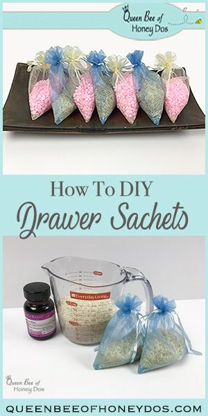 How to DIY Drawer Sachets - Make these super easy and quick sachets to keep your drawers and linens smelling fresh from the dryer all year long! Diy, Upcycling, Perfume, Diy Cleaning Products, Cleaners Homemade, Diy Air Freshener, Diy Laundry, Diy Bath Products, Homemade Air Freshener